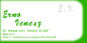 erno venesz business card